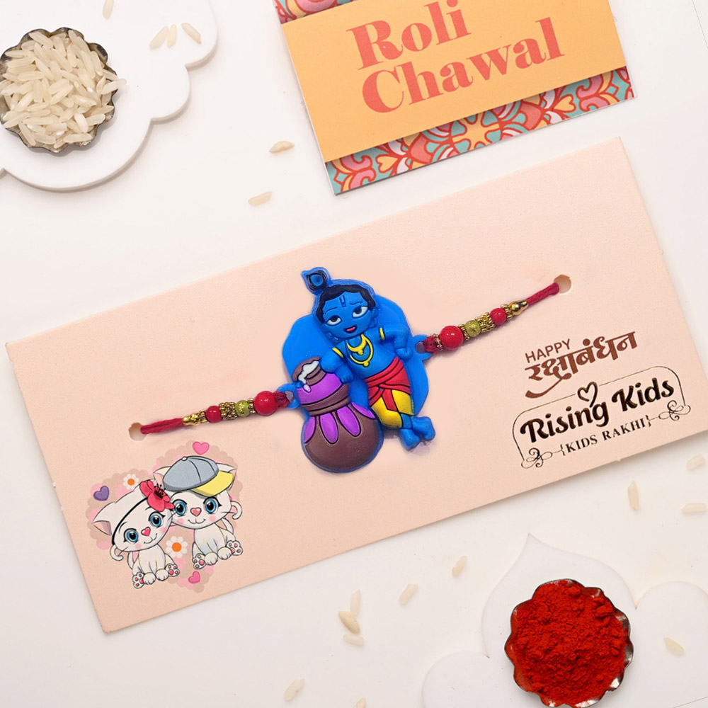 Bal Krishna Kids Rakhi – 12 Pcs