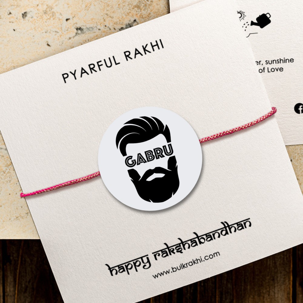 Pyarful Gabru Printed Magnet Rakhi For Kids 12 Pcs