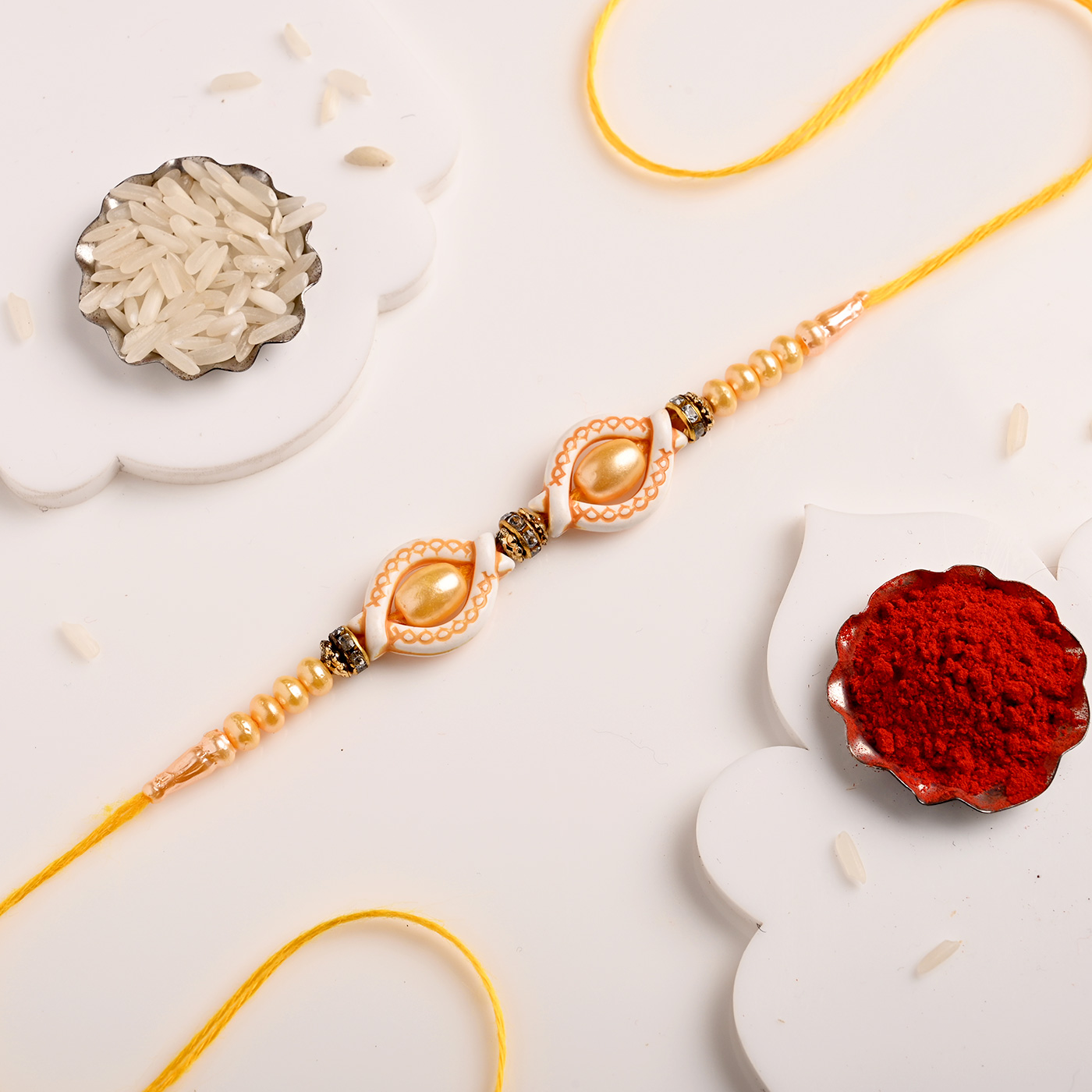 Golden Pearl Rakhi – 12